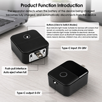 Separador de Carga Inteligente X02 con Expulsión Automática, 140W, Tipo C, Pantalla Digital, Desconexión Automática, Adaptador de Cargador de Seguridad