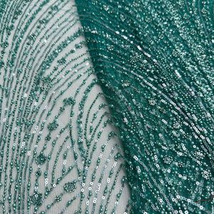 신부 원피스 레이스 직물-그물 직물 장식 조각 페르시 튜브 수 놓은 Fabric-SJF010 짠 웨딩 이브닝 가운 - Product Image 2