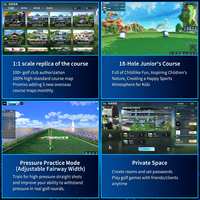 Système de simulateur de golf PGM P8 pour cinéma maison intérieur, plus de 100 terrains réels, moteur UE5 3D, équipement d'entraînement, tee-up automatique