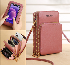 Tùy Chỉnh Nhỏ Không Thấm Nước Điện Thoại Di Động Túi Phụ Nữ Pouch Ví Chủ Thẻ Thời Trang Womens Messenger Túi - Product Image 1