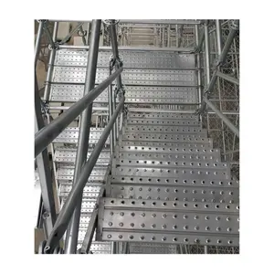 Galvanized Scaffolding Steel Step Ladder Metal Staircase Ringlock Scaffolding Metal Step Ladder