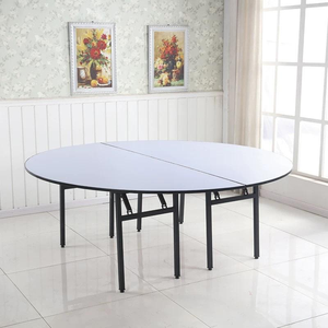 Ensemble <span class=keywords><strong>de</strong></span> <span class=keywords><strong>table</strong></span> et chaises pliantes modernes en PVC <span class=keywords><strong>de</strong></span> 8 pieds <span class=keywords><strong>pour</strong></span> hôtel, restaurant, appartement - Écologique - Product Image 1
