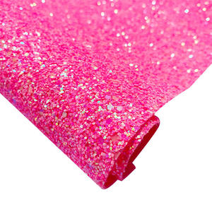 54 inci (1.37 <span class=keywords><strong>M</strong></span>) Glow-in-the-Dark Chunky Glitter kulit imitasi kain tahan lama PU untuk pakaian tekstil rumah untuk busur rambut - Product Image 5