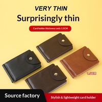 Portefeuille Unisexe Créatif en Cuir PU Anti-Vol avec Clip à Billets Style Coréen et Porte-Cartes Multiples – Grande Vente