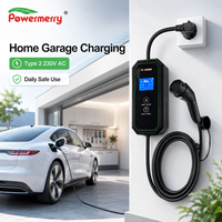 Nouveau chargeur EV portable de type 2 3,5 kW 16A 230V AC pour usage domestique, indice de protection IP67, câble de 5 m, certifié CE TUV RoHS, garantie de 2 ans, maison, garage