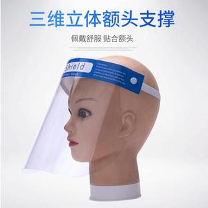 Protection faciale transparente intégrale avec fixation par bandeau pour usage médical en laboratoire - Product Image 5