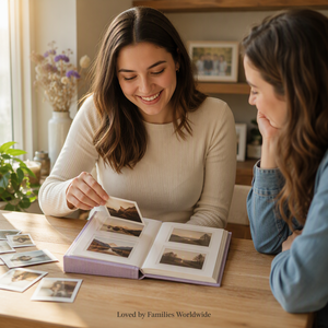 <span class=keywords><strong>Album</strong></span> <span class=keywords><strong>photo</strong></span> premium en lin lilas avec dos renforcé en tissu et reliure carrée pour photos instantanées de 5 pouces - Product Image 4