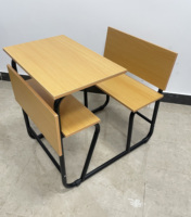 Bureau et chaise d'école en bois de table de banc en bois Offre Spéciale d'école bureau et chaise d'école simple en bois bon marché commerciaux