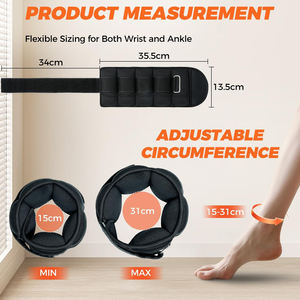 Poids de poignet de cheville conviviaux avec mécanisme de réglage simple et conception de distribution de poids uniforme - Product Image 2