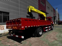 Grue montée sur camion, grue hydraulique à bras droit de 10 tonnes, Dongfeng 4x2, camion grue de levage de marchandises