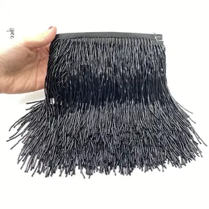 Nhà Máy Chất Lượng Cao Cung Cấp Trực Tiếp Hạt Fringe Lấp Lánh Fringe 5.5 Yards Để Làm Đầm Khiêu Vũ