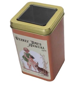 La fenêtre transparente de boîte de bidon de <span class=keywords><strong>thé</strong></span> de <span class=keywords><strong>twinings</strong></span> de cube carré sur le couvercle peut être choisie - Product Image 1