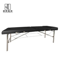 Table de massage pliable, portable, légère et moderne pour la chiropratique, avec cadre en acier inoxydable, idéale pour les écoles, les hôtels et les gymnases