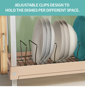 2 niveaux Noir En Métal <span class=keywords><strong>Étagère</strong></span>s de Stockage De Cuisine Panier Organisateur <span class=keywords><strong>Sur</strong></span> Évier Plat Séchage Grille - Product Image 4