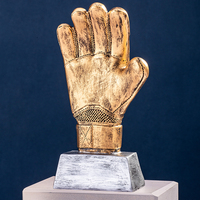 Trophées et récompenses de compétition sportive et design personnalisés Trophées de football en résine bronze argenté Cadeau souvenir