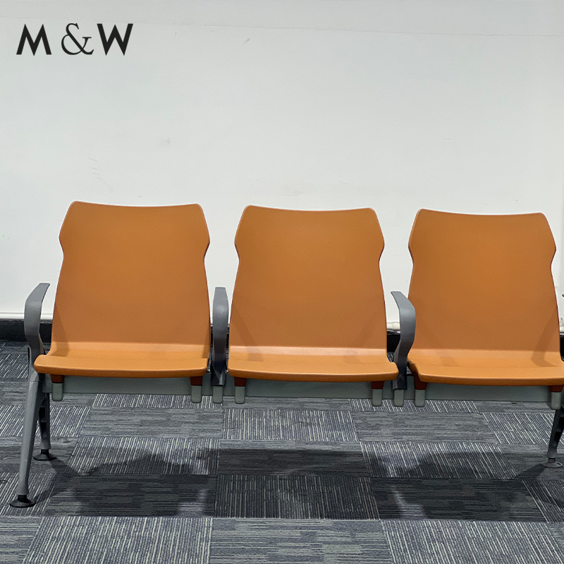 M&W Best price classical 3 seater metal material airport waiting seat