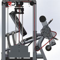 Machine d'exercice réglable pour l'étirement des cuisses et l'extension des jambes, pour la musculation, avec structure en acier