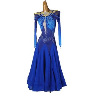 Nouvelle robe de <span class=keywords><strong>danse</strong></span> en soie/coton pour Valse, <span class=keywords><strong>Foxtrot</strong></span>, Quickstep, Ballet, Robe de soirée, Tenue de concours de <span class=keywords><strong>danse</strong></span> standard internationale MQ426 - Product Image 4