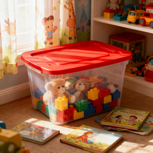 ภาชนะพลาสติกทรงสี่เหลี่ยมผืนผ้าโปร่งใสวัสดุ PP ปราศจากสาร BPA 20แกลลอนสำหรับงานหนักไม่มีกลิ่นบ้านสำนักงานนอร์เวย์ - Product Image 1