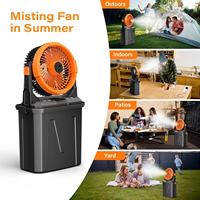 Ventilateur brumisateur portable rechargeable 20000 mAh avec télécommande et lumière LED pour le camping en extérieur