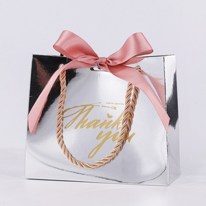 Small <strong>Gift</strong> <strong>Bag</strong> Thank You <strong>Gift</strong> <strong>Bags</strong> with Rose <strong>Red</strong> Bow Ribbon Pink Pattern Paper <strong>Gift</strong> <strong>Bags</strong> Bulk for Wedding - Product Image 2