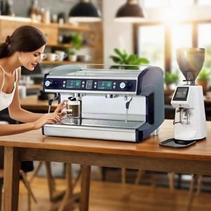 Cafeteras Comerciales, Cafetera Espresso Semiautomática para Negocios - Product Image 3