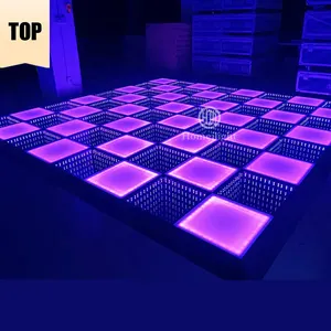 Party Stage Light LED Dancefloor Online Control Luces Dj 3d Mirror Led Dance Floor Tiles Stage Light for Church Wedding Rental