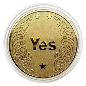 En Stock Sí o <span class=keywords><strong>No</strong></span> Predicción Decisión Moneda Ojo Cobre Plateado Ángel DE LA Muerte Gótico Recuerdo Moneda conmemorativa - Product Image 2