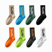 Chaussettes de course en tricot personnalisées avec logo, vente en gros, chaussettes de sport athlétiques anti-ampoules à compression pour hommes et femmes