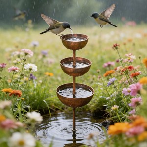 Recogedor de Agua de Lluvia Metálico para Jardín, Tipo Estaca, Resistente a la Intemperie, Decoración para Exteriores - Product Image 4