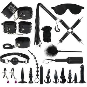 Produits sexuels en cuir BDSM très vendus sur <span class=keywords><strong>Amazon</strong></span>, 11 pièces, jouets érotiques pour adultes, ensemble de bondage sexuel, boîte de jouets sexuels pour homme, ensemble complet - Product Image 5
