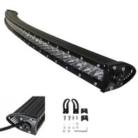 Barre lumineuse LED incurvée 3D à faisceau spot, super fine, 12V 24V, simple rangée, 25 31 44 50 20 pouces