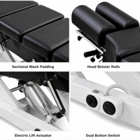 Lit de traction électrique intelligent réglable avec cadre métallique, table de massage chiropratique multifonctionnelle pour usage en salle de sport et chambre à coucher, orthopédique