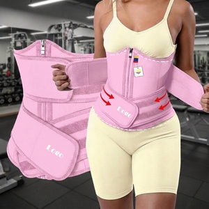 Faja reductora de látex con doble cinturón, corsé con cremallera, faja moldeadora en forma de W, faja para abdomen inferior, entrenador de cintura deportivo para pérdida de peso - Product Image 1