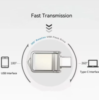 USB Flash Drive tipe-c 3.0 logam, USB Disk kecepatan tinggi dengan harga grosir pabrik