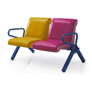 Sillas de Espera para Niños Foshan, Sillas de Recepción para Hospitales, Sala de Espera Moderna, Acero Frío, Recubrimiento de Polvo Colorido, Metal para Clínica - Product Image 1
