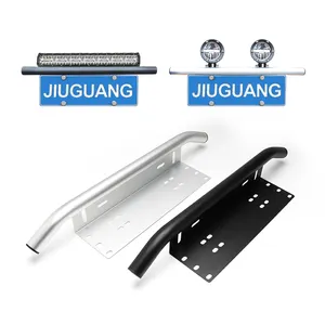 Auto照明システムOffroad 4 × 4 Car Front Bumper Pole License Plate Holder 23インチAluminum Mount Bracket For Led Light Bar