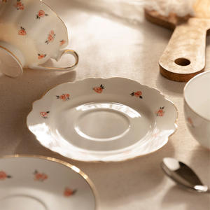 ชุดถ้วยกาแฟเซรามิกวินเทจ ถ้วยน้ำชาสุดน่ารัก ชุดถ้วยน้ำชาหรูหรา ถ้วยและจานรอง - Product Image 3