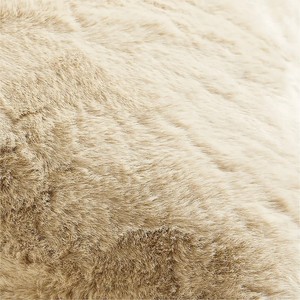 Coussin carré en fausse fourrure de lapin, rembourrage en mousse tissée, couleur unie, peluche douce, 18 pouces x 18 pouces, 45 cm, lavable, décoration - Product Image 5