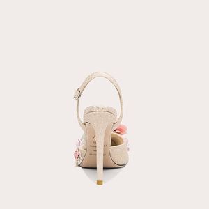 Chaussures à talons hauts pour femmes Lily Wei, bout pointu avec design floral 3D, élégantes chaussures à talons aiguilles pour les soirées, chaussures de haute qualité pour femmes - Product Image 4
