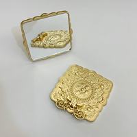 Nouveau miroir cosmétique de bureau carré, portable, avec cadre métallique tactile, pliable, personnalisation possible