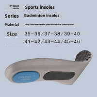 Semelles orthopédiques respirantes en EVA haute performance pour le badminton, en fibre de carbone – légères, antidérapantes, absorbant les chocs, avec soutien de la voûte plantaire