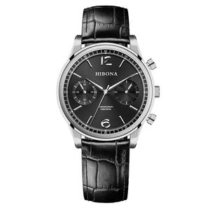 Montres de sport personnalisées avec bracelet en cuir de luxe, acier inoxydable, chronographe Seagull VK64 ST1901, mouvement pour homme - Product Image 5