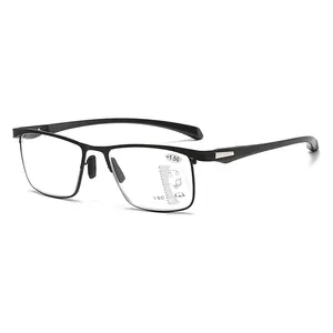 Venta al por mayor Anti luz azul Tr90 Anti-fatiga ancianos lupa gafas de lectura hombres mujeres lector gafas marco