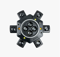 Lumière de scène mobile à LED 120W à 6 bras, contrôle DMX512/activation sonore, RGBW, compatible maison intelligente, pour éclairage de scène/discothèque/fête