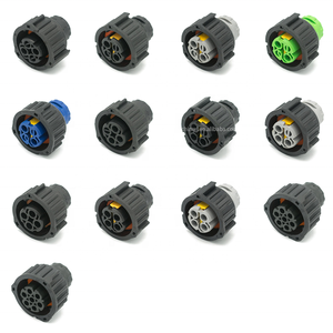 2 3 4 6 <span class=keywords><strong>7</strong></span> <span class=keywords><strong>Pin</strong></span> <span class=keywords><strong>Tyco</strong></span> Amp 1.5MM BU-STE KPL custodie circolari DIN connettore cablaggio filo automatico 967650-1 - Product Image 2