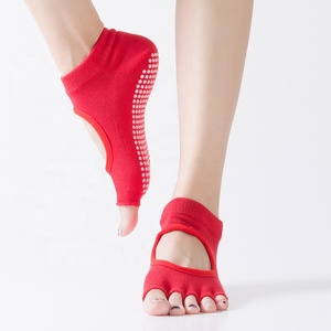 <span class=keywords><strong>Calcetines</strong></span> <span class=keywords><strong>de</strong></span> Yoga y Pilates Antideslizantes <span class=keywords><strong>de</strong></span> Cinco Dedos con Agarre para Mujer, Venta al por Mayor - Product Image 2