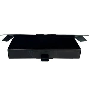 Custom Printed <b>Black</b> <b>Gift</b> <b>Boxes</b> Long Matte <b>Black</b> Cardboard <b>Boxes</b> With White Logo For Jewelry Watches - Product Image 3