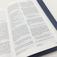 Feuille chaude estampage en cuir PU couverture de la Sainte Bible reliure parfaite langue anglaise fantaisie Offset carton couverture rigide en relief