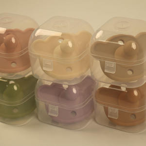 En yeni komik ayı BPA ücretsiz özelleştirilmiş doğal bebek silikon emzik saklama kabı ile - Product Image 2